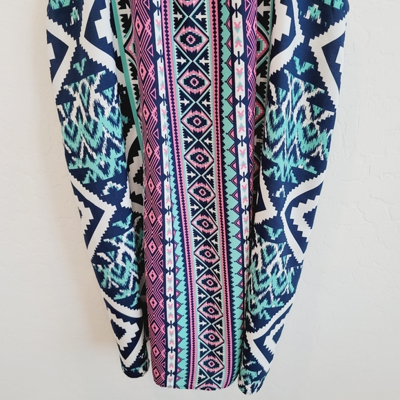 Silvergate Aztec Print Colorful Mini Dress Large - Picture 10 of 13